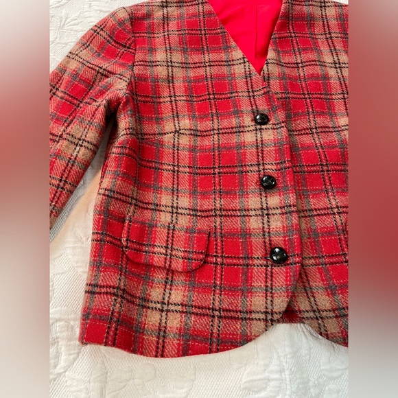 Vintage handmade wool petite blazer - Picture 2 of 3